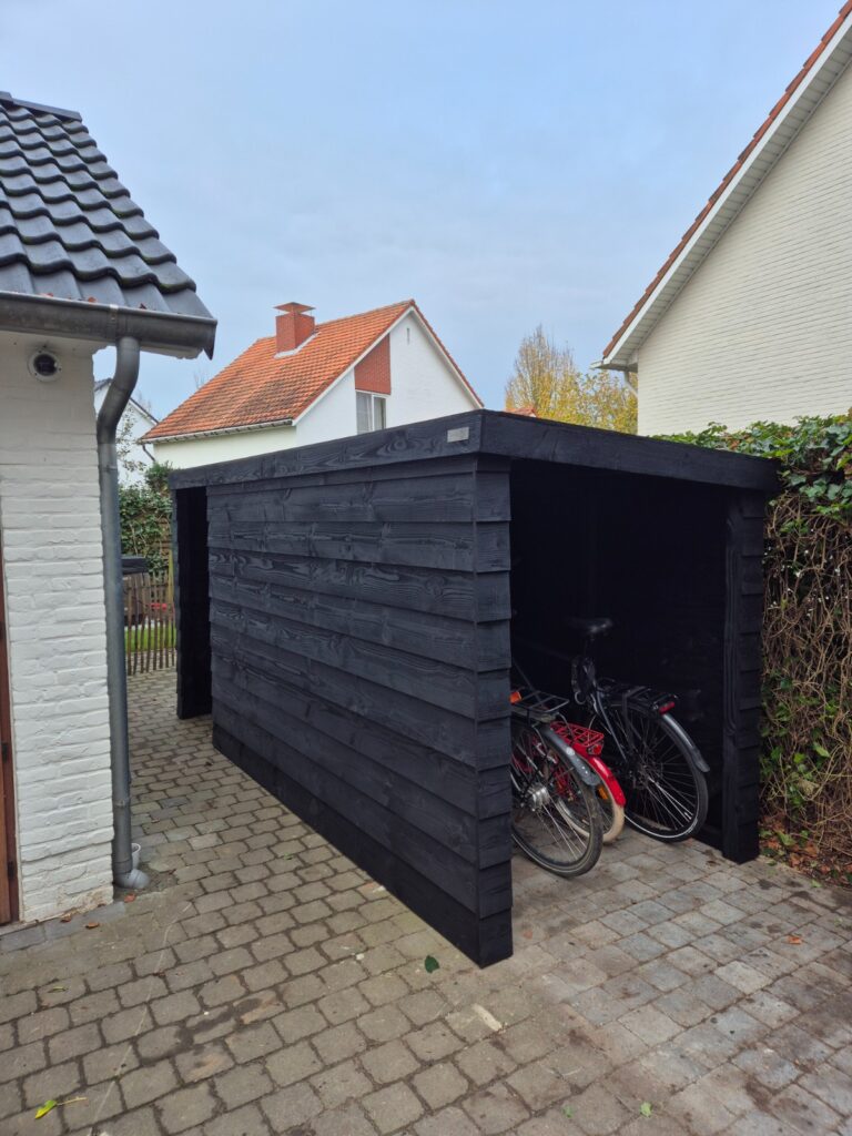 Tuinhuis met fietsenschuur - all black - MYWOOD