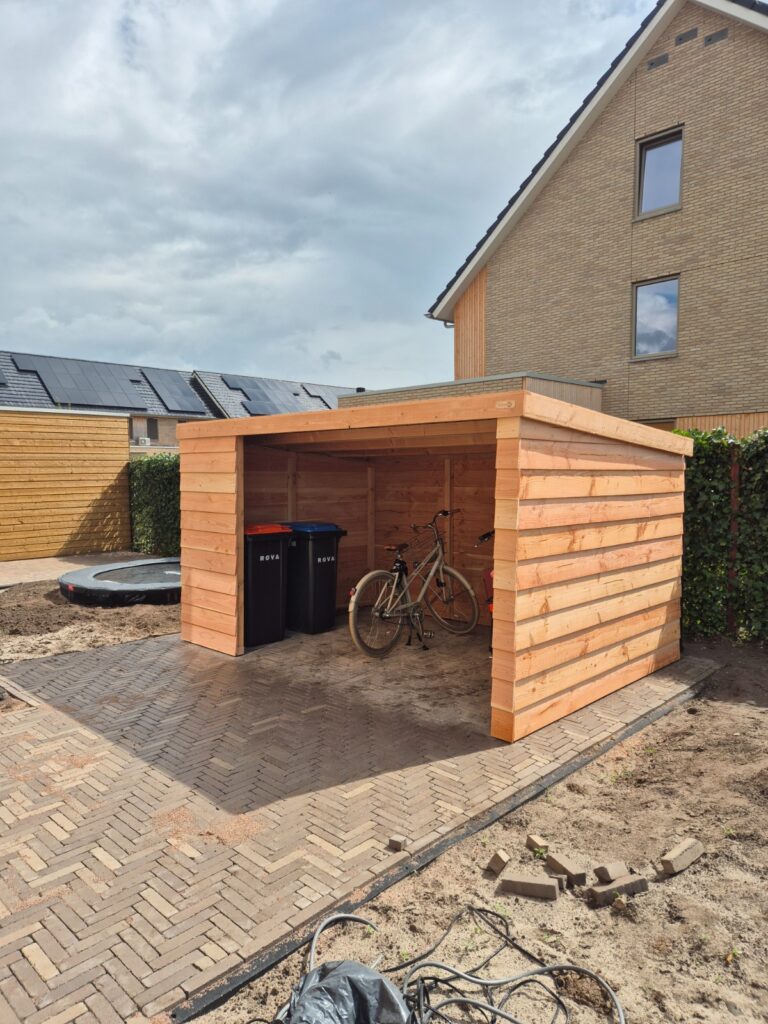 Fietsenschuur met container opslag - MYWOOD