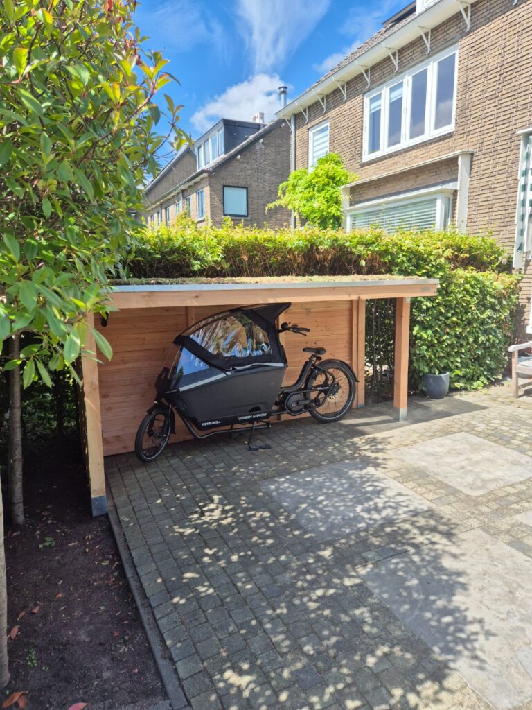 Fietsenschuur voor bakfiets - MYWOOD