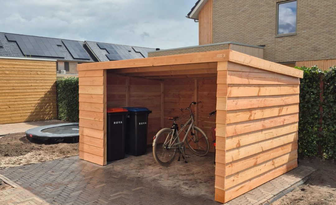 Fietsenschuur met container opslag - MYWOOD