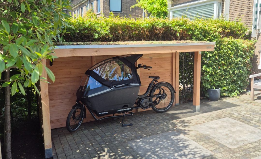 Fietsenschuur voor bakfiets - MYWOOD