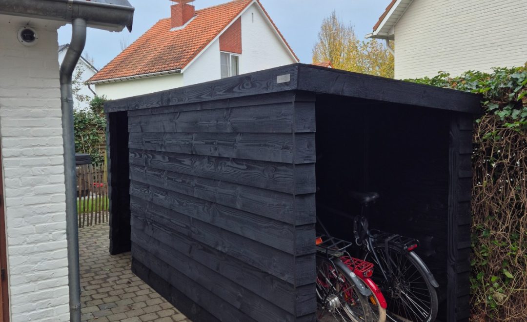Tuinhuis met fietsenschuur - all black - MYWOOD